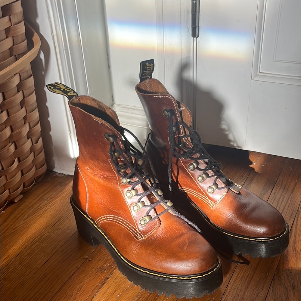 Dr. Martin and Jaden’s size 8 Brown Leather Lace-Up Boots